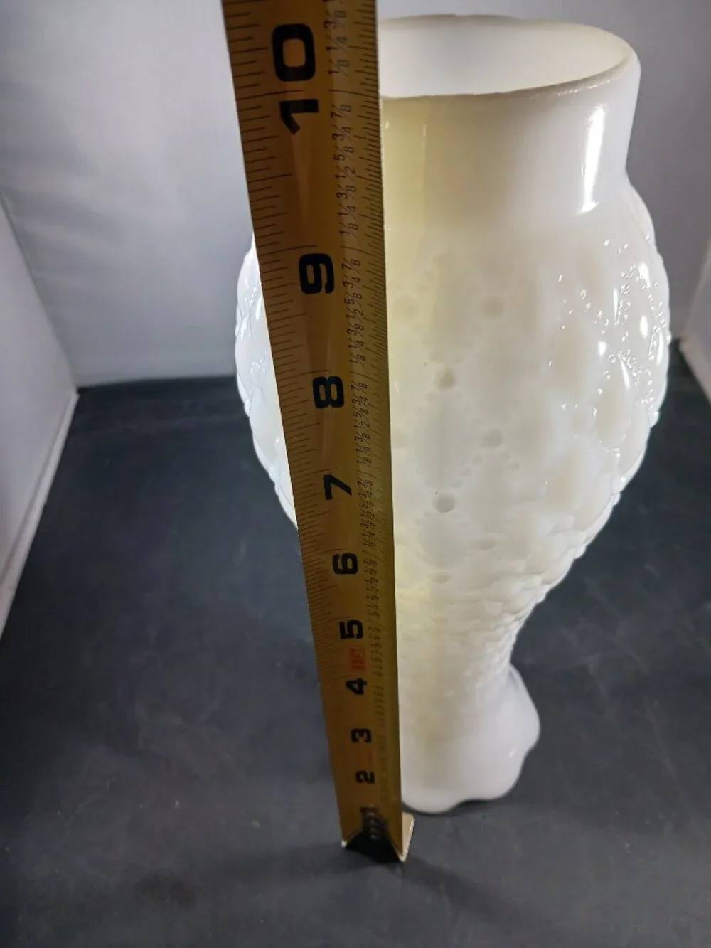 Milk Glass Lamp Shade Quilted Hurricane 10